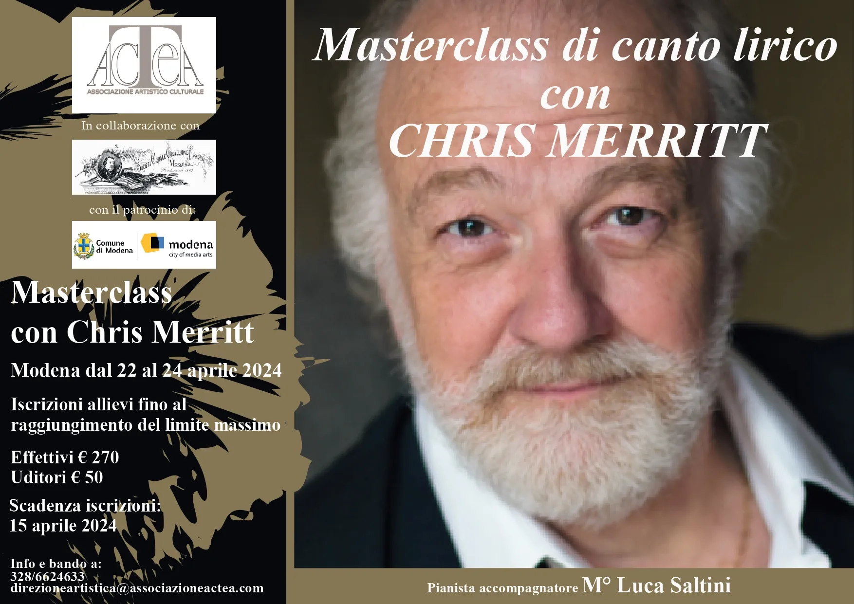 masterclass di canto lirico con chris merritt 2024