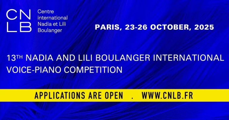13° Concorso internazionale di Voce-Piano Nadya e Lily Boulanger 2025