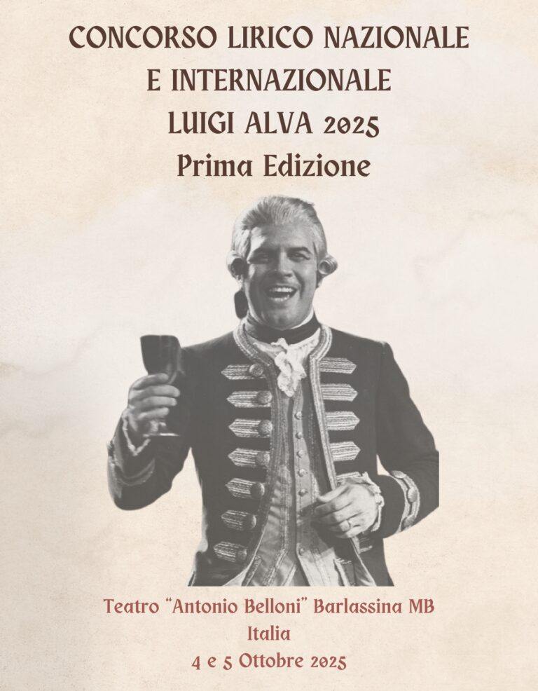 1 edizione - concorso lirico Luigi Alva 2025