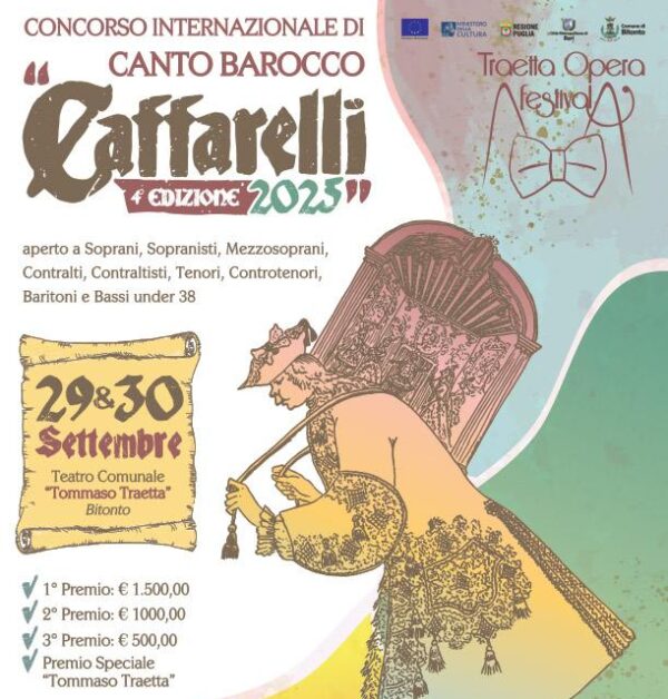 Concorso Internazionale di Canto Barocco “Caffarelli” – IV Edizione 2025