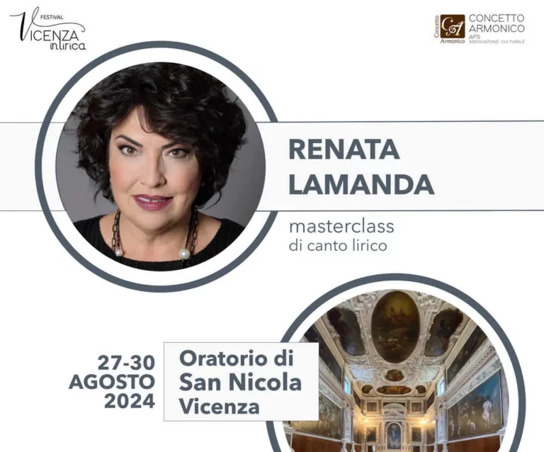 Masterclass di canto lirico con Renata Lamanda 2024 Masterclass