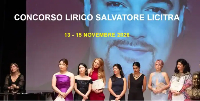 concorso di canto lirico salvatore licitra 2026 xvi edizione