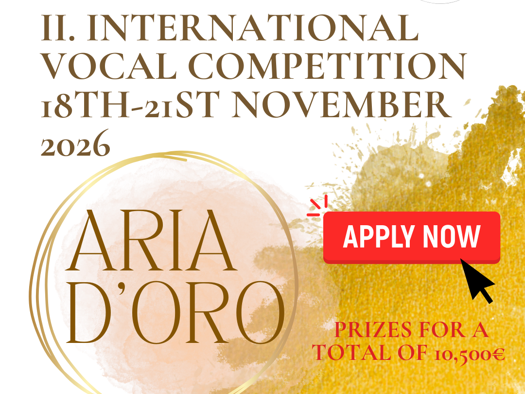 Ii international vocal competition 2026 aria d'oro